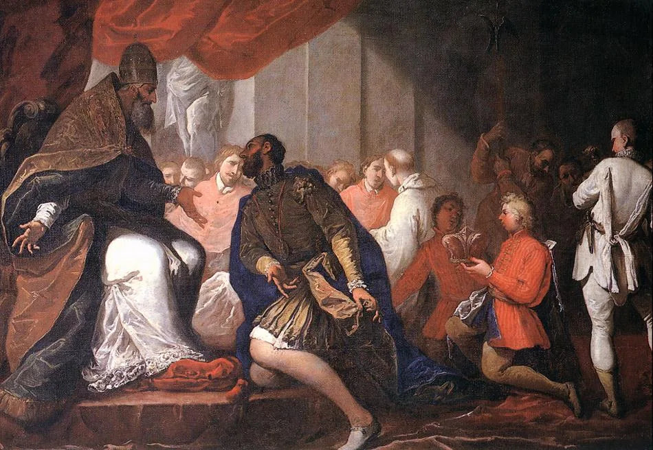 Paul III nomme son fils Pier Luigi duc de Plaisance et Parme - Sebastiano Ricci image 1 copie peinte à la main à l’huile