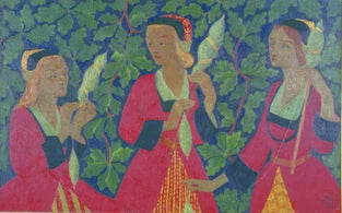 Trois fileuses aux feuilles de chêne - Paul Sérusier