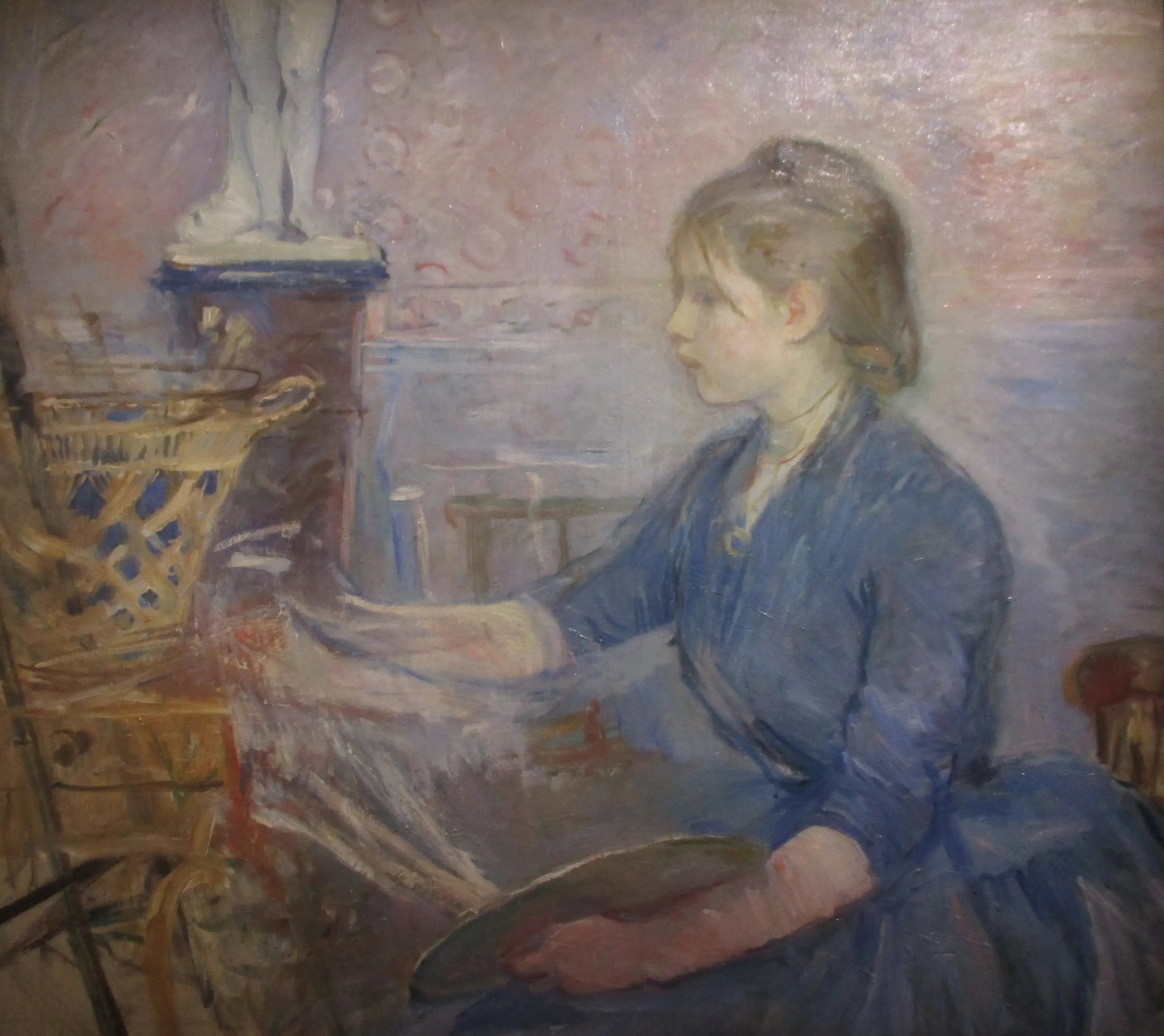 Paule Gobillard peignant - Berthe Morisot image 1 tableau peint à l’huile sur toile