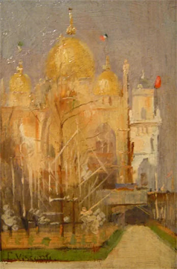 Pavillon d'Italie à l'Exposition Universelle de Paris de 1900 - Eliseu Visconti image 1 copie de tableau peinte à la main