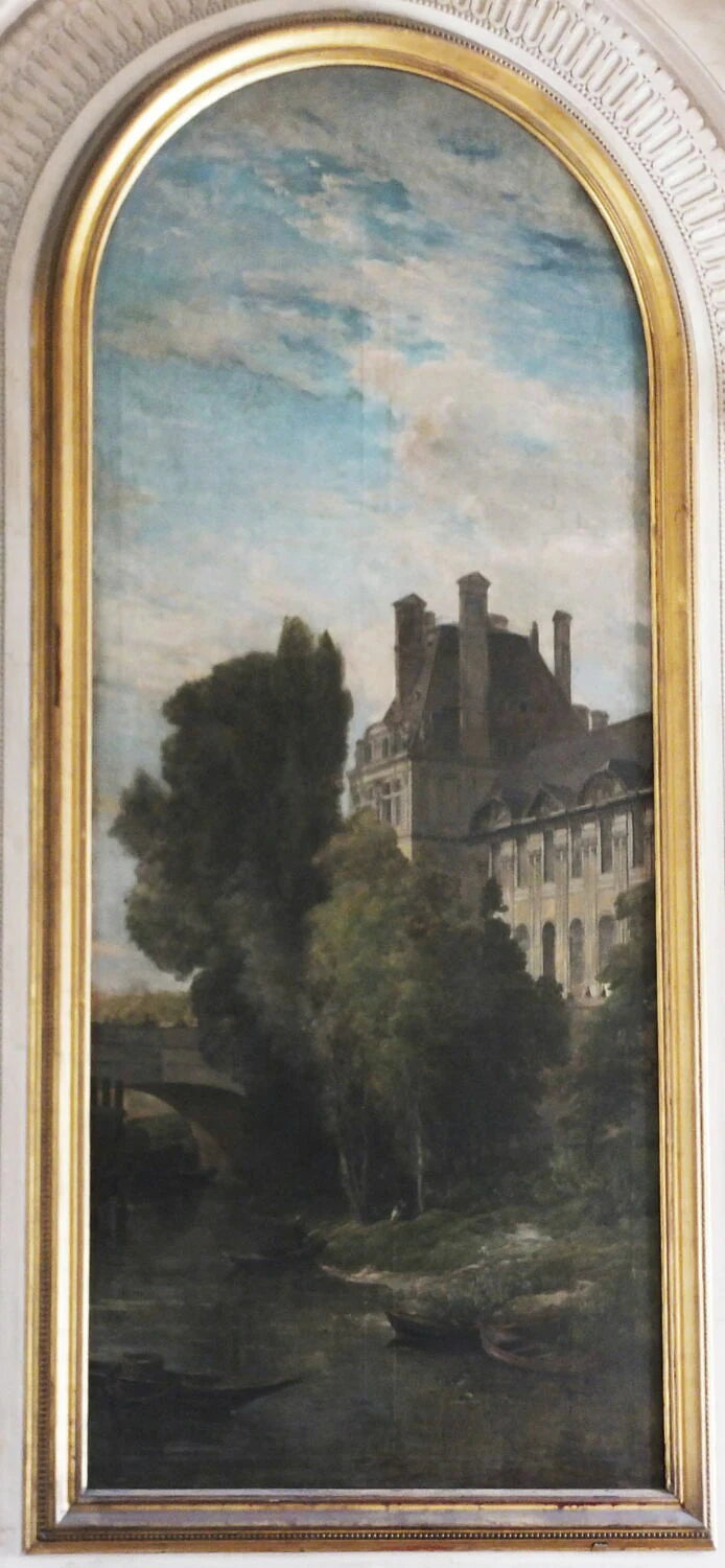 Le Pavillon de Flore avant sa reconstruction par Lefuel - Charles-François Daubigny
