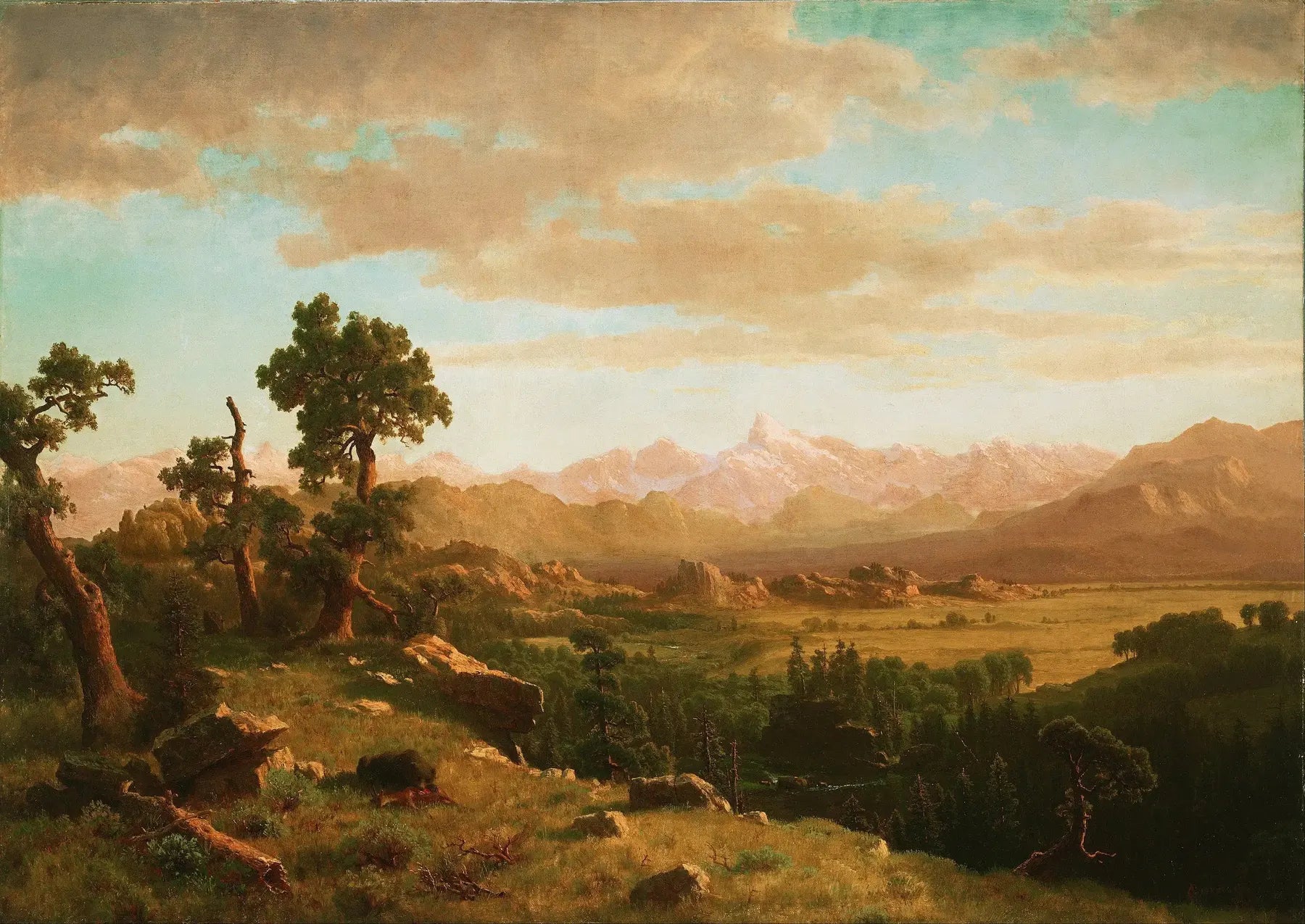 Pays de Wind River - Albert Bierstadt image 1 reproduction de peinture à l’huile