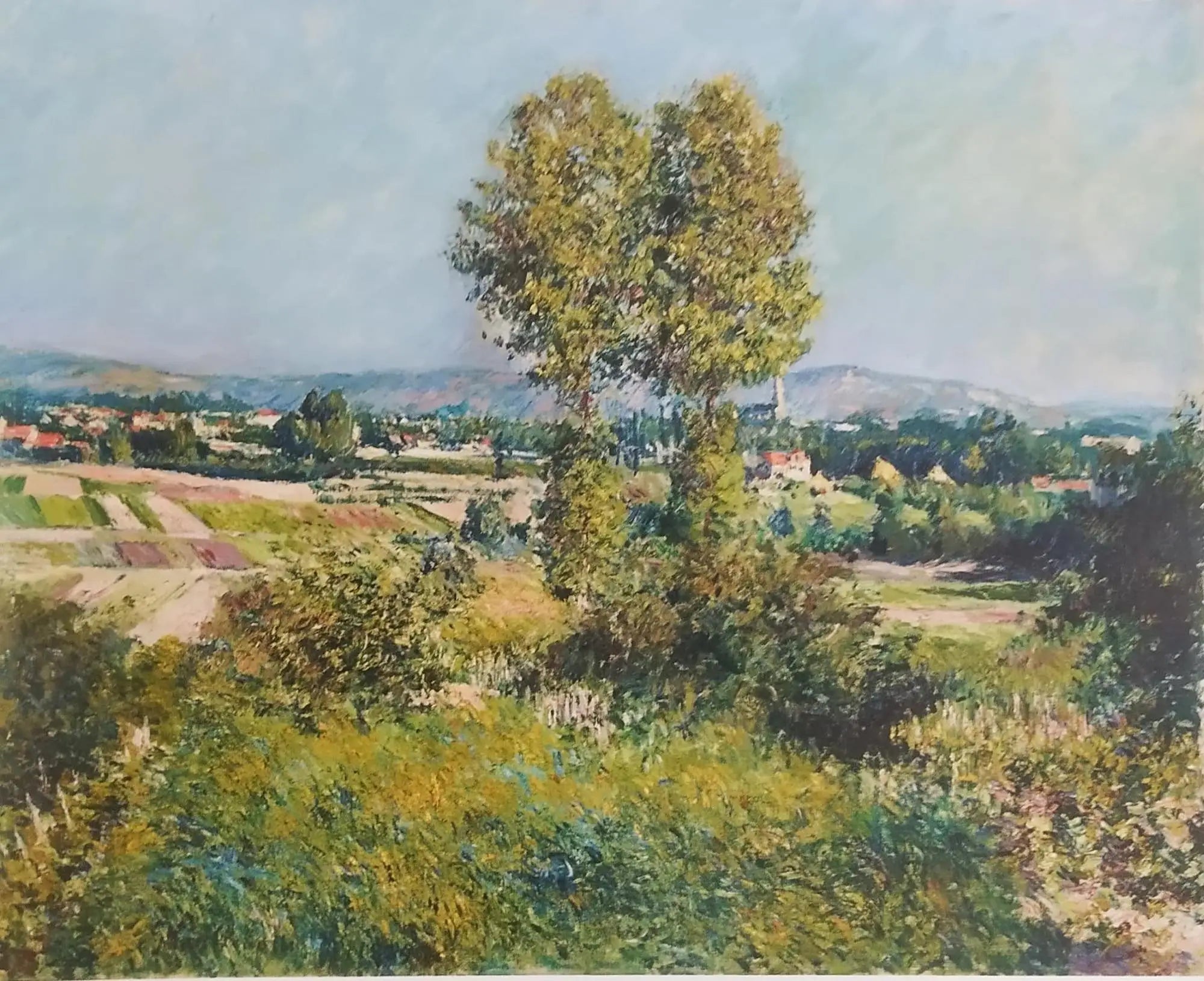 Paysage à Argenteuil - Gustave Caillebotte image 1 copie peinte à la main à l’huile