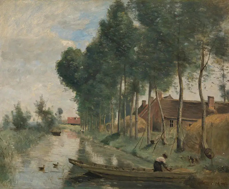 Paysage à Arleux-du-Nord - Jean-Baptiste Camille Corot image 1 reproduction réalisée par Alpha Reproduction