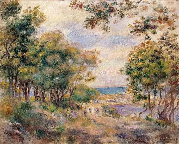 Paysage à Beaulieu - Pierre-Auguste Renoir image 1 reproduction de peinture à l’huile