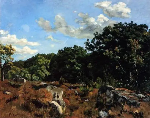 Paysage à Chailly - Frédéric Bazille image 1 reproduction artisanale de tableau