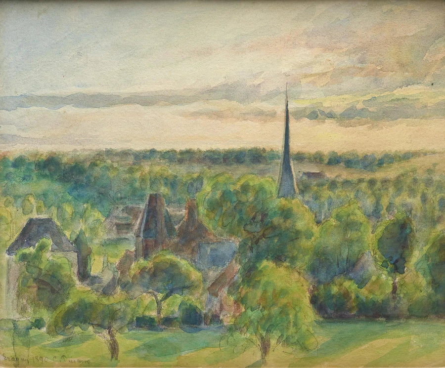 Paysage à Eragny - Camille Pissarro