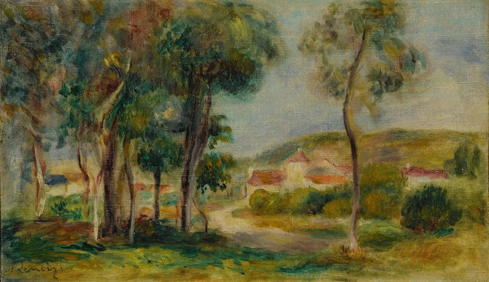 Paysage à Essoyes - Pierre-Auguste Renoir image 1 reproduction d’œuvre d’art à l’huile