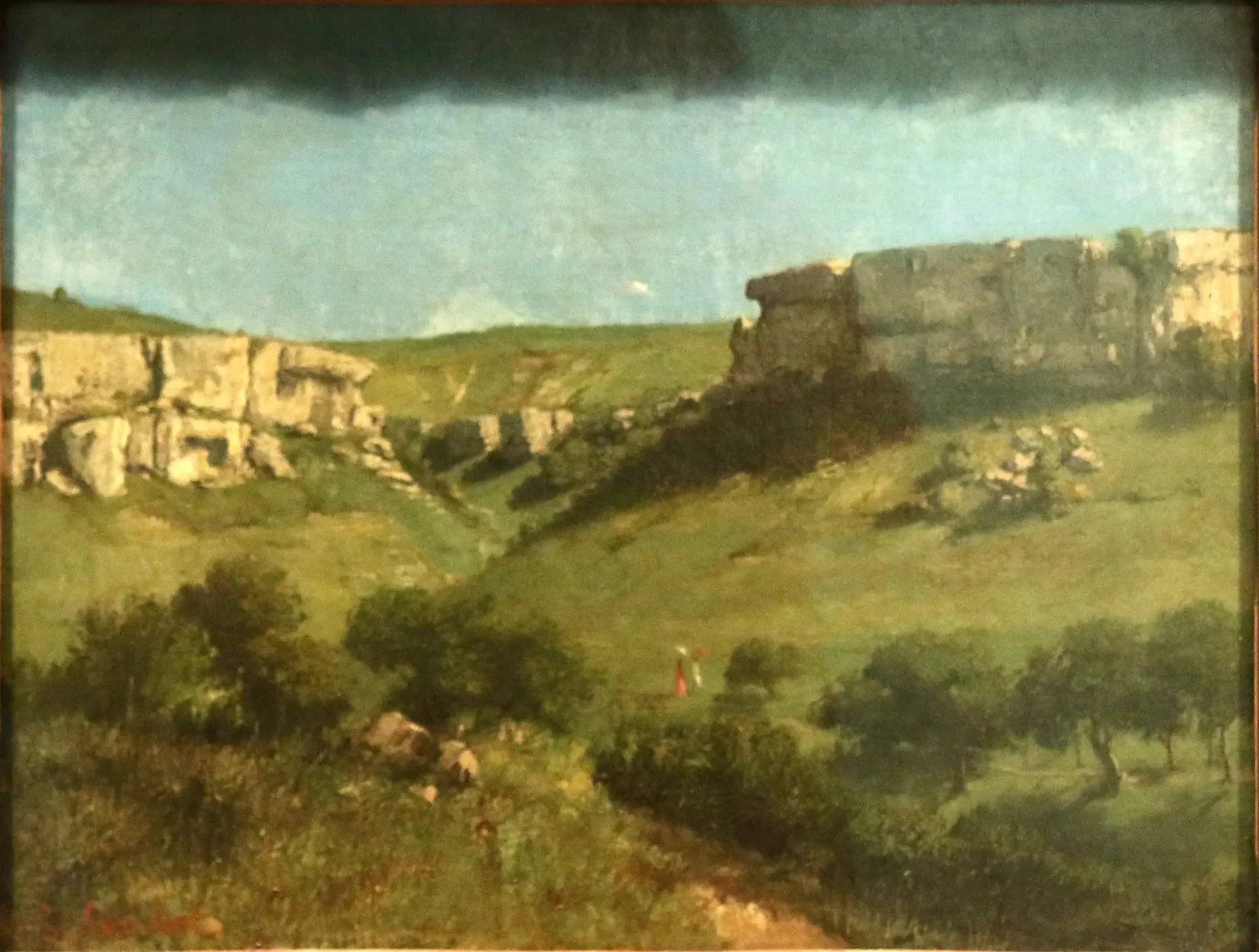 Paysage à Ornans - Gustave Courbet image 1 copie peinte à la main à l’huile