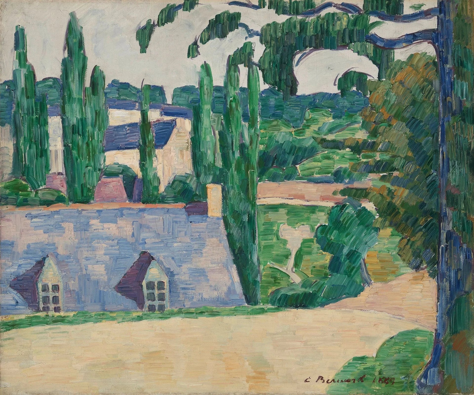 Paysage à Pont-Aven - Émile Bernard image 1 reproduction de peinture à l’huile