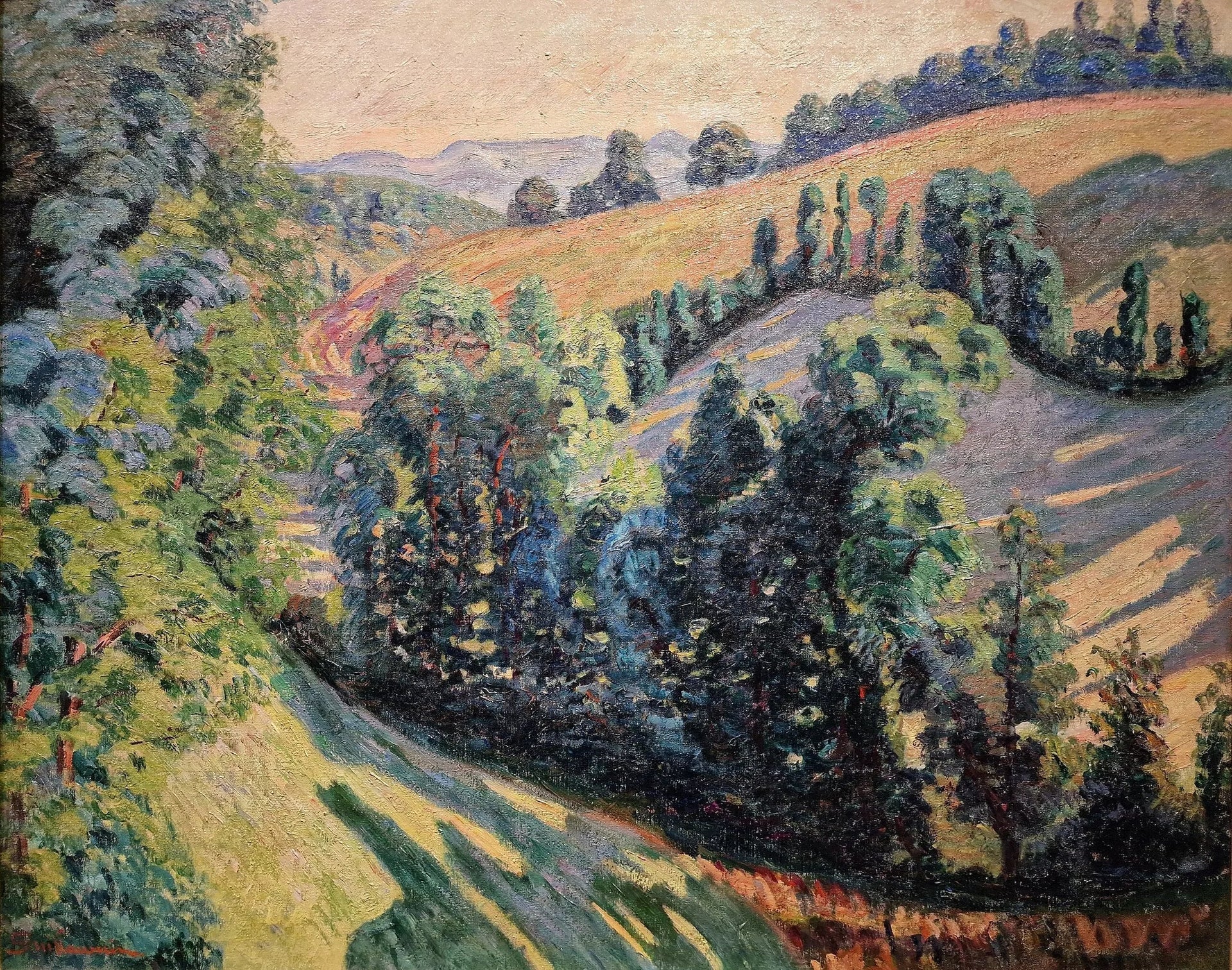 Paysage à Pontgibaud - Armand Guillaumin image 1 copie peinte à la main à l’huile