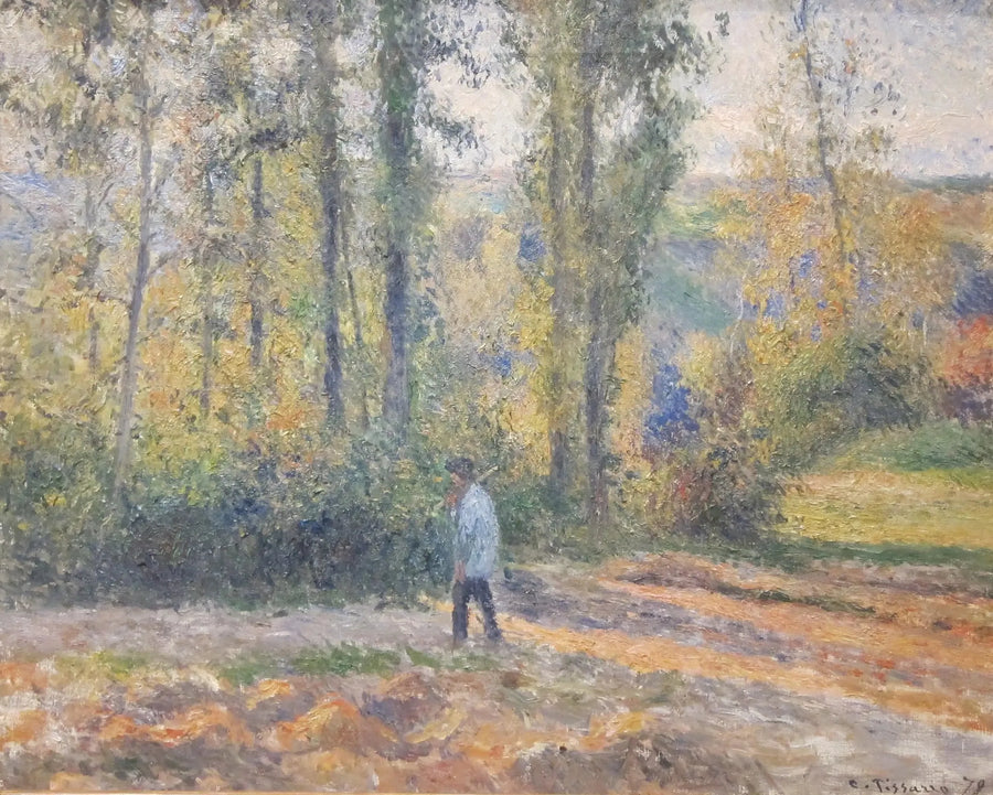 Paysage à Pontoise avec un chasseur - Camille Pissarro