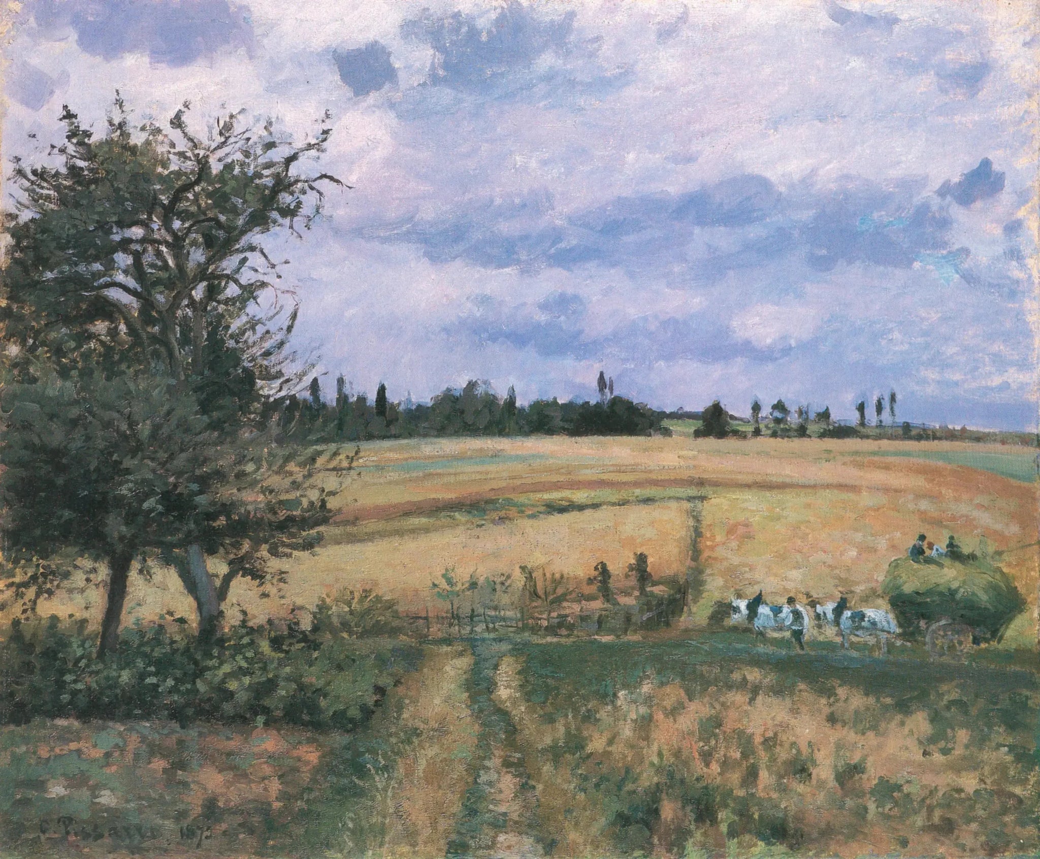 Paysage à Pontoise - Camille Pissarro image 1 reproduction réalisée par Alpha Reproduction