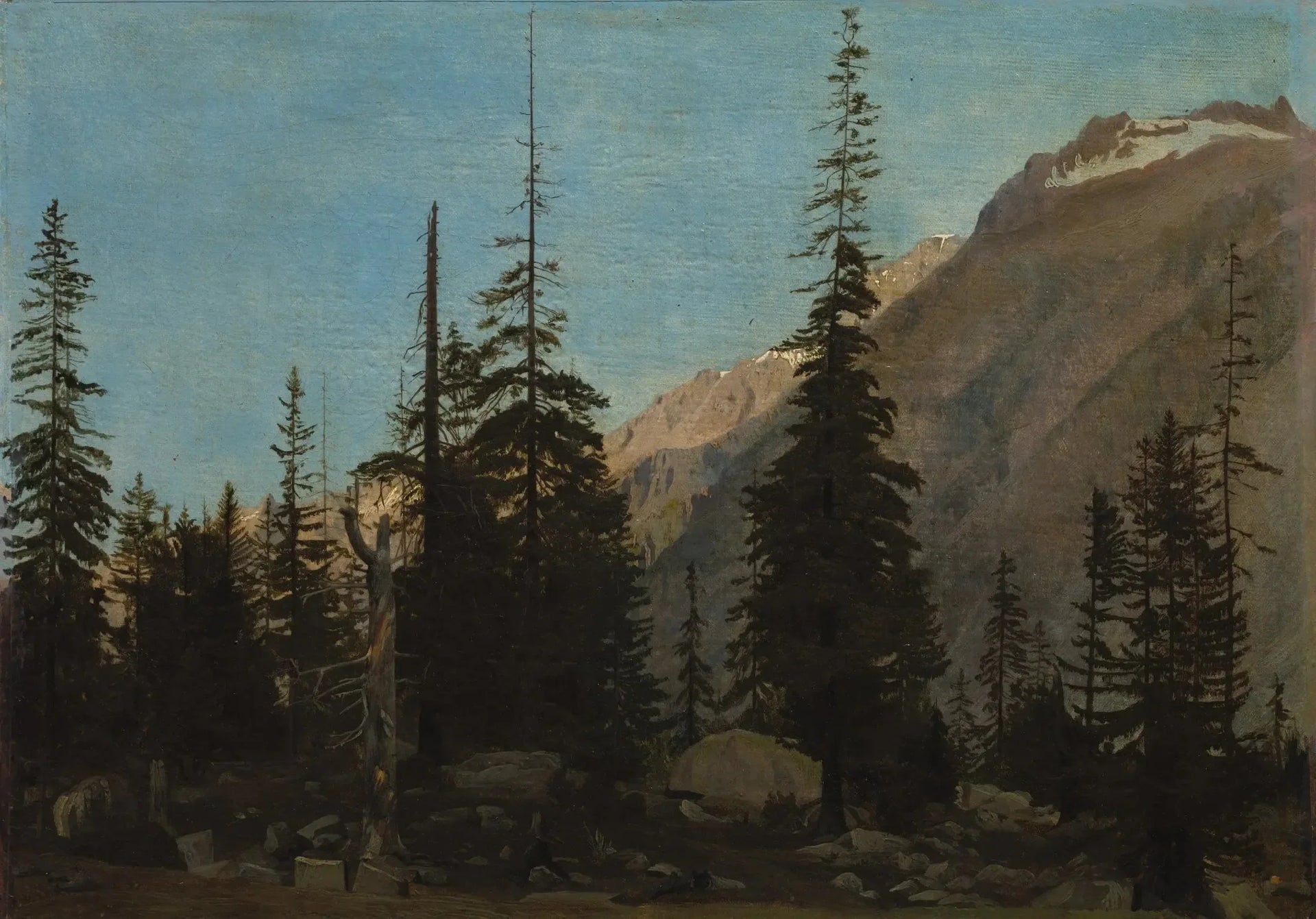 Paysage alpin : Le Handegg, Suisse - Jean-Léon Gérôme image 1 tableau peint à l’huile sur toile
