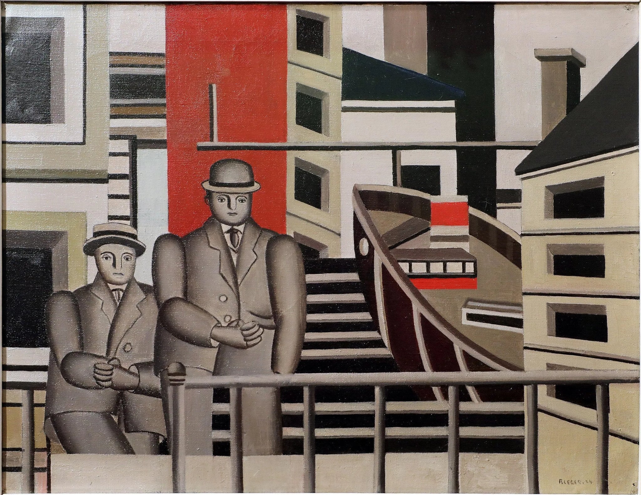 Paysage animé - Fernand Léger image 1 copie peinte à la main à l’huile