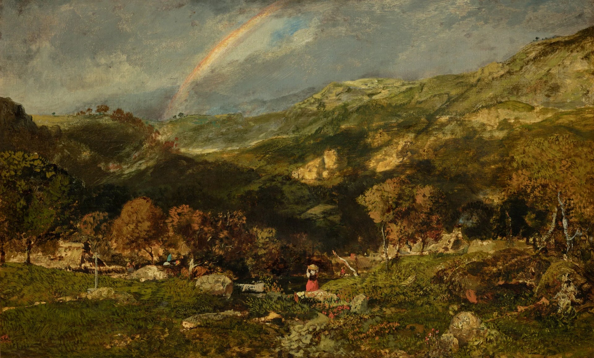 Paysage après la tempête - Théodore Rousseau image 1 reproduction artisanale de tableau