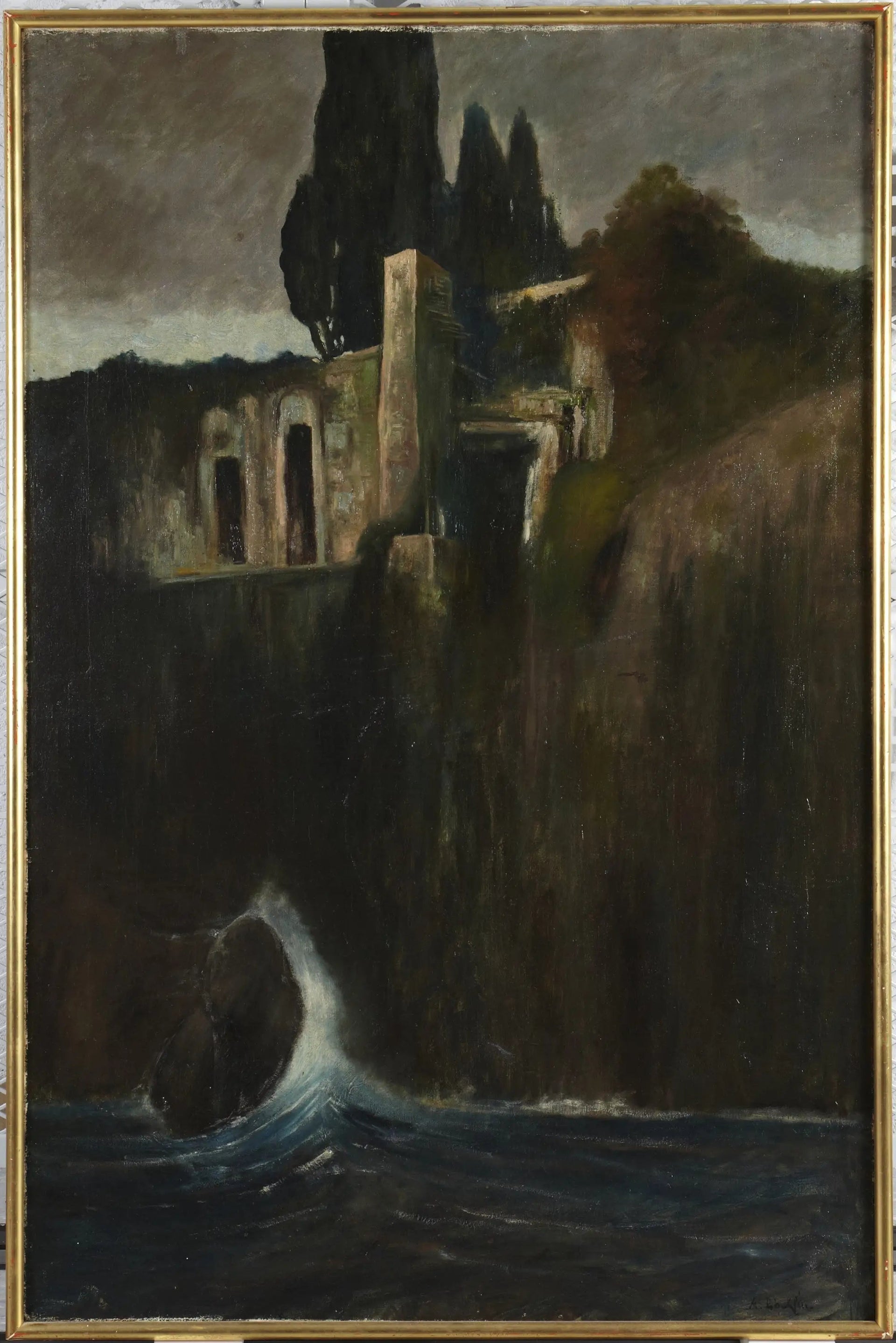 Paysage - Arnold Böcklin image 1 reproduction artisanale de tableau