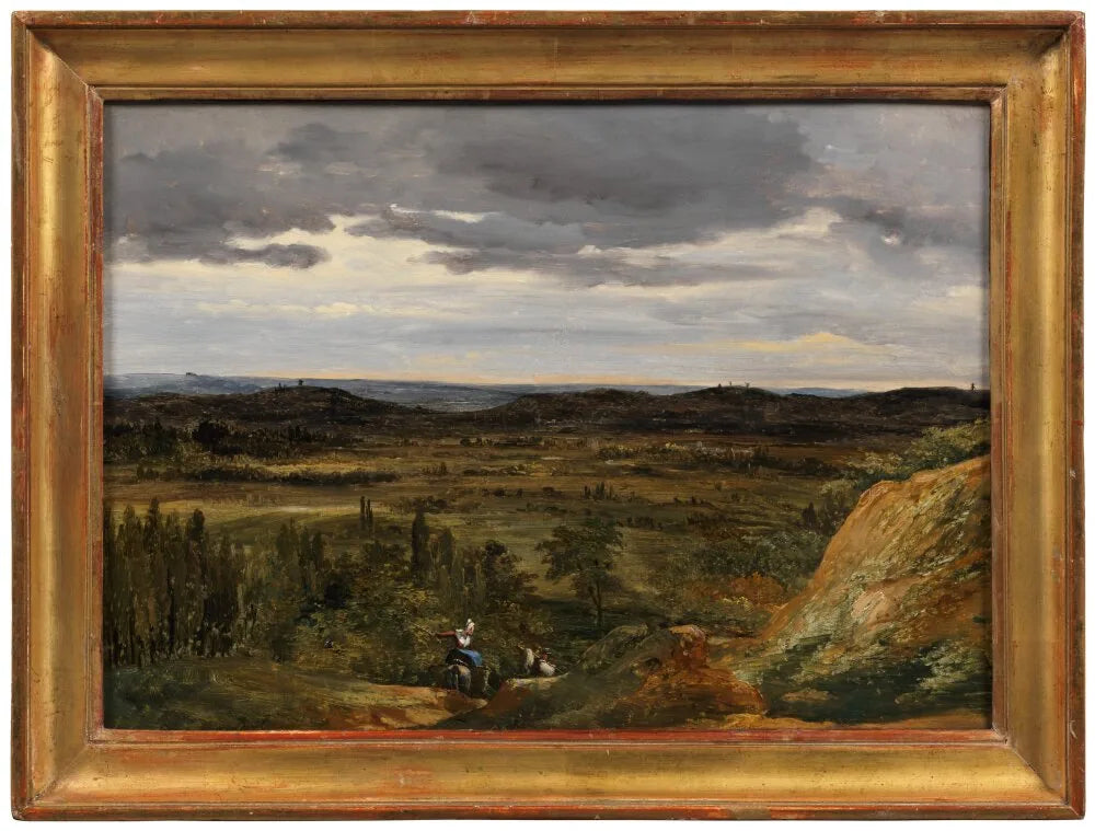 Paysage au bord de la Moselle - Théodore Rousseau image 1 copie de tableau peinte à la main