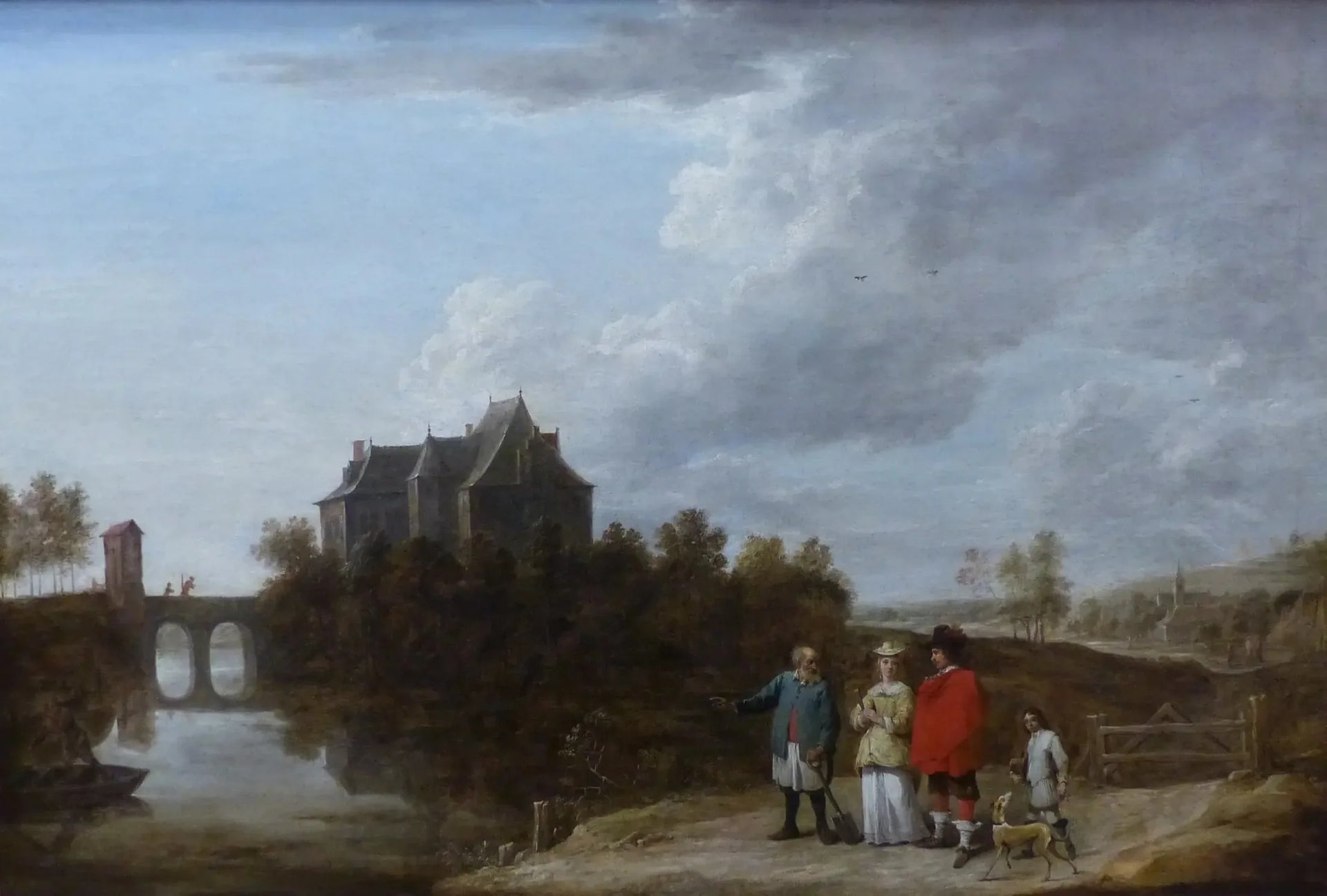 Paysage au château - David Teniers le Jeune image 1 tableau peint à l’huile sur toile
