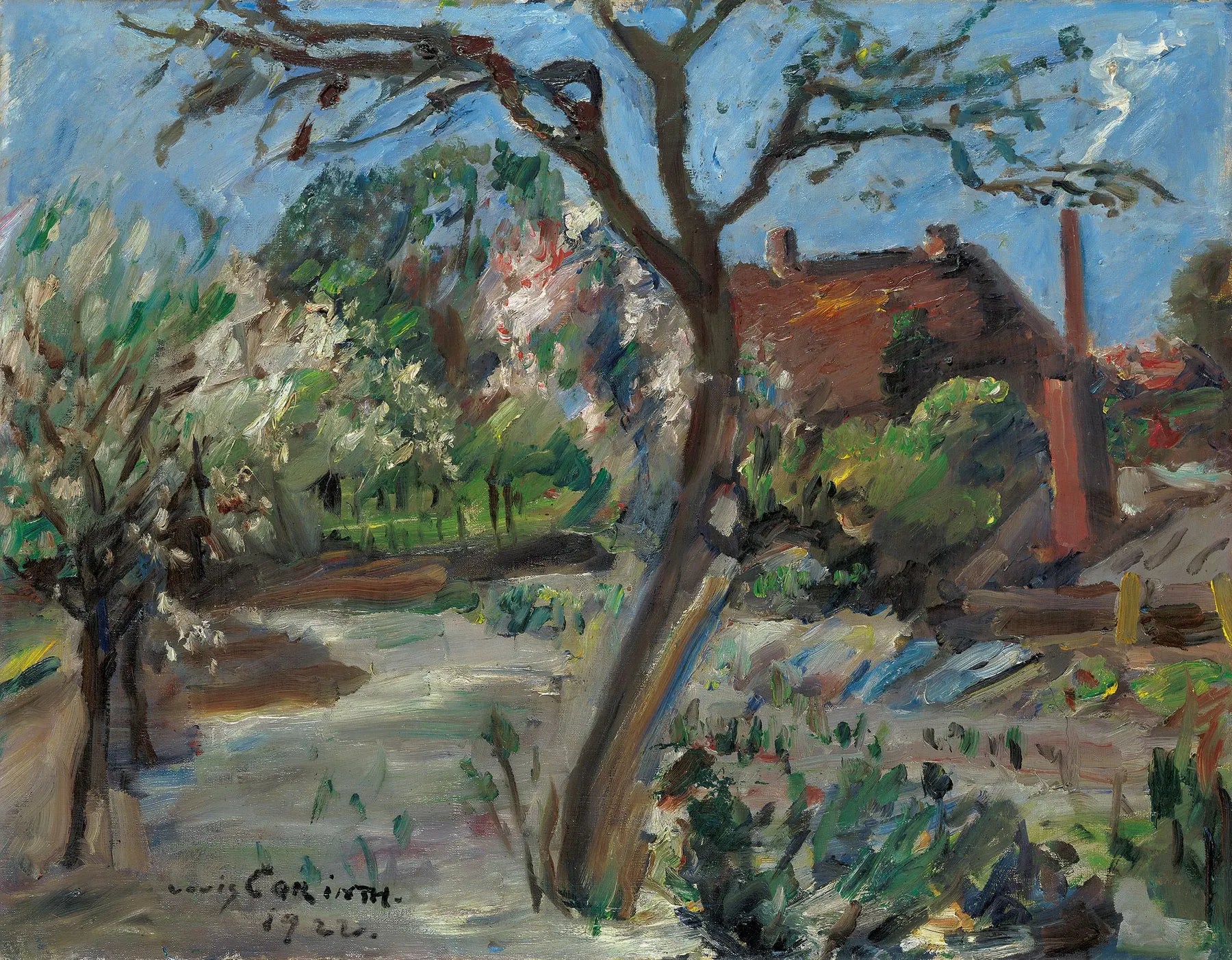 Paysage au début du printemps - Lovis Corinth image 1 copie peinte à la main à l’huile