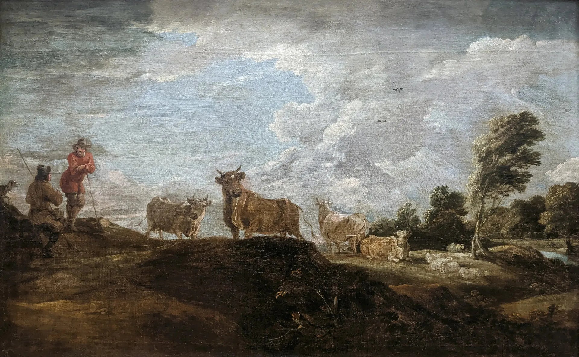 Paysage au taureau - David Teniers le Jeune image 1 tableau peint à l’huile sur toile