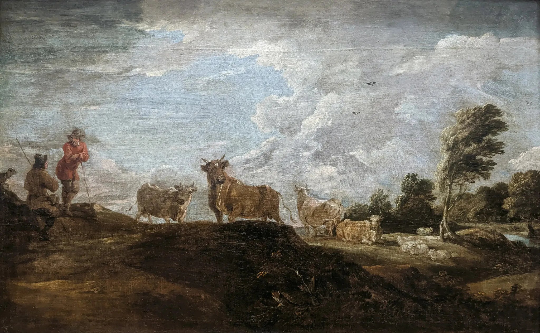 Paysage au taureau - David Teniers le Jeune image 1 tableau peint à l’huile sur toile