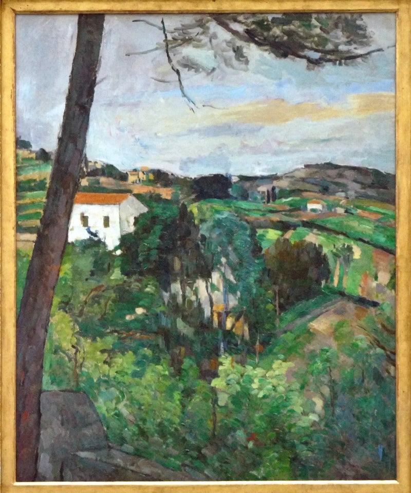 Paysage au toit rouge - Paul Cézanne
