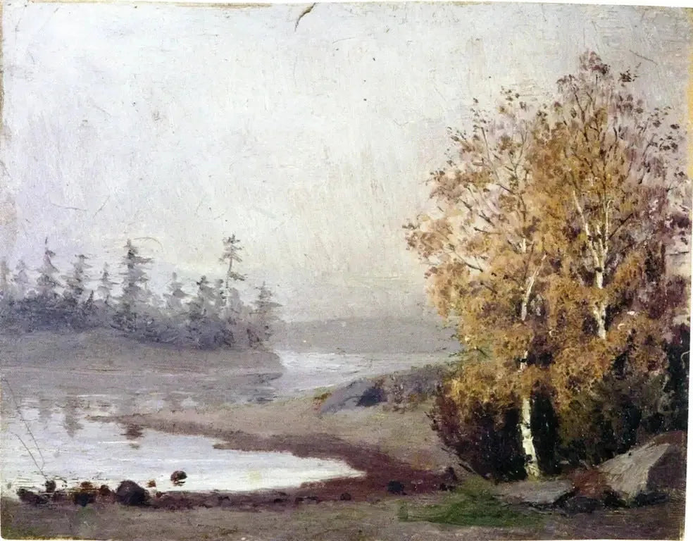 Paysage aux arbres et à l'eau - Edvard Munch image 1 reproduction réalisée par Alpha Reproduction
