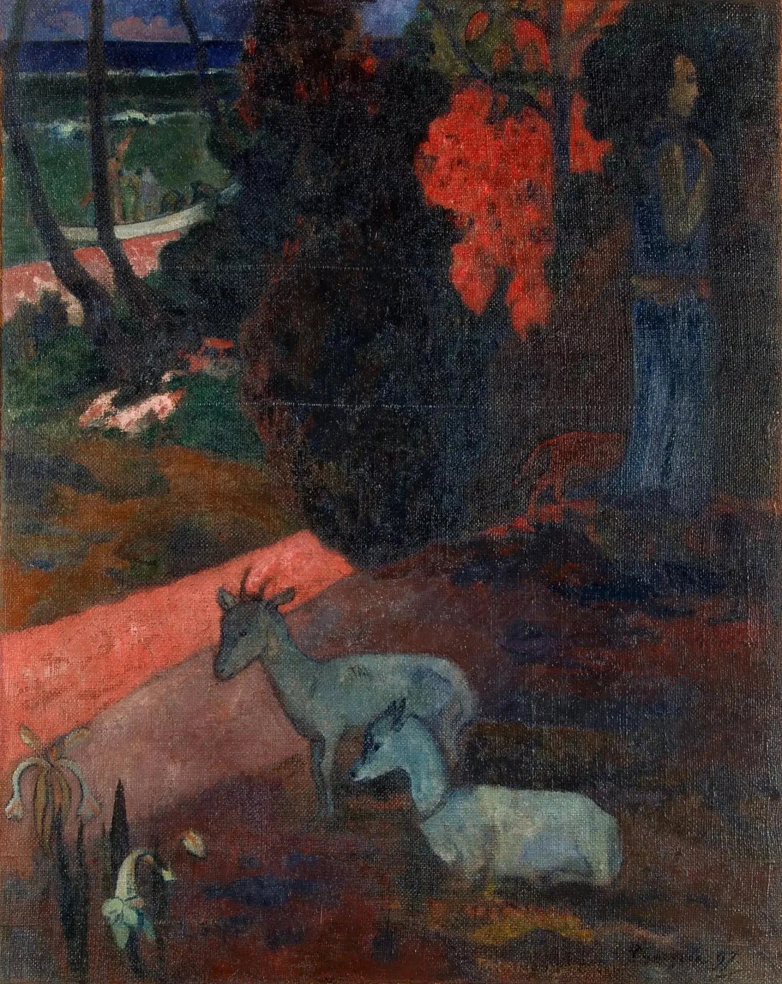 Paysage aux deux chèvres - Paul Gauguin image 1 tableau peint à l’huile sur toile