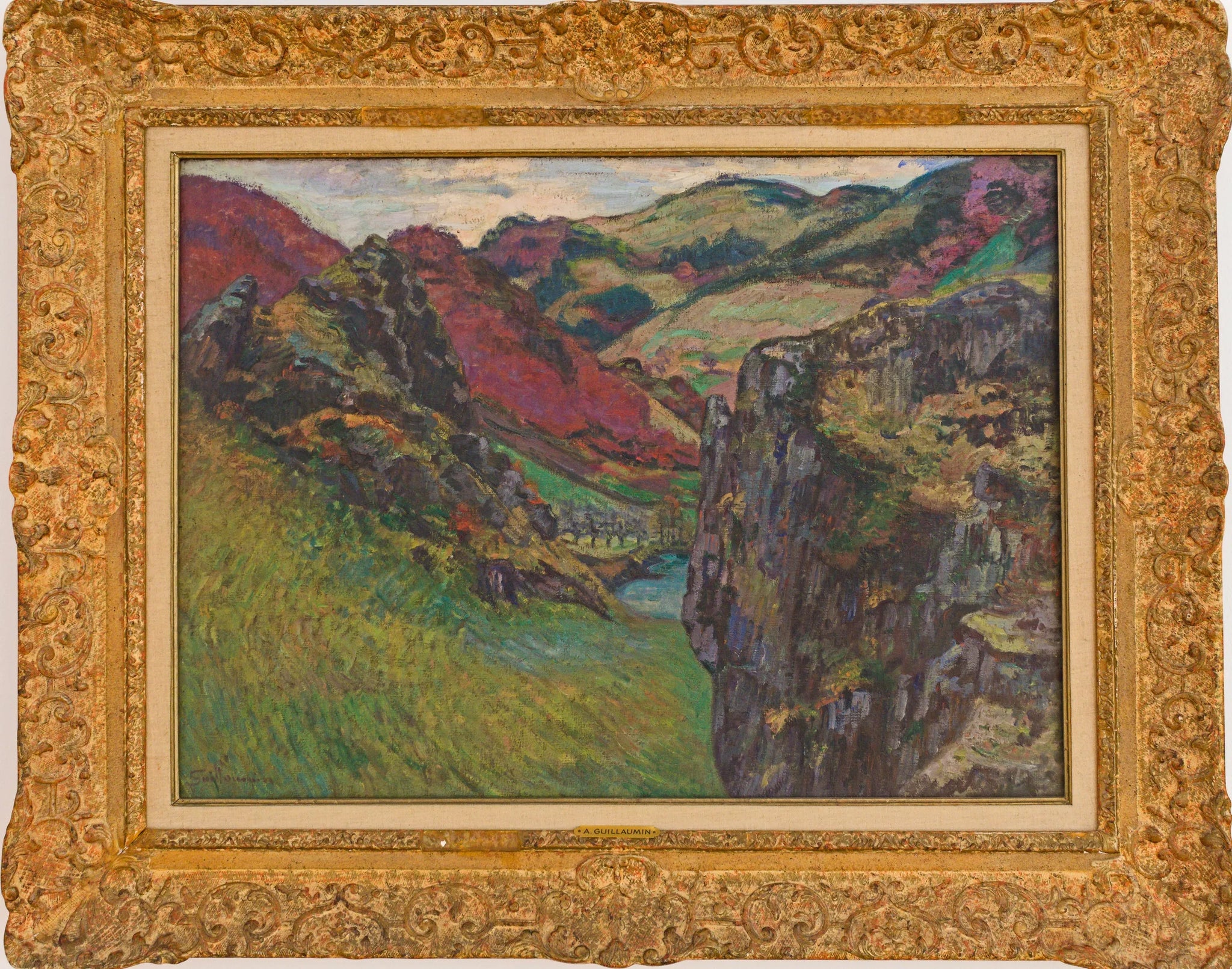 Paysage aux environs de Saint-Julien-des-Chazes - Armand Guillaumin image 1 reproduction de peinture à l’huile
