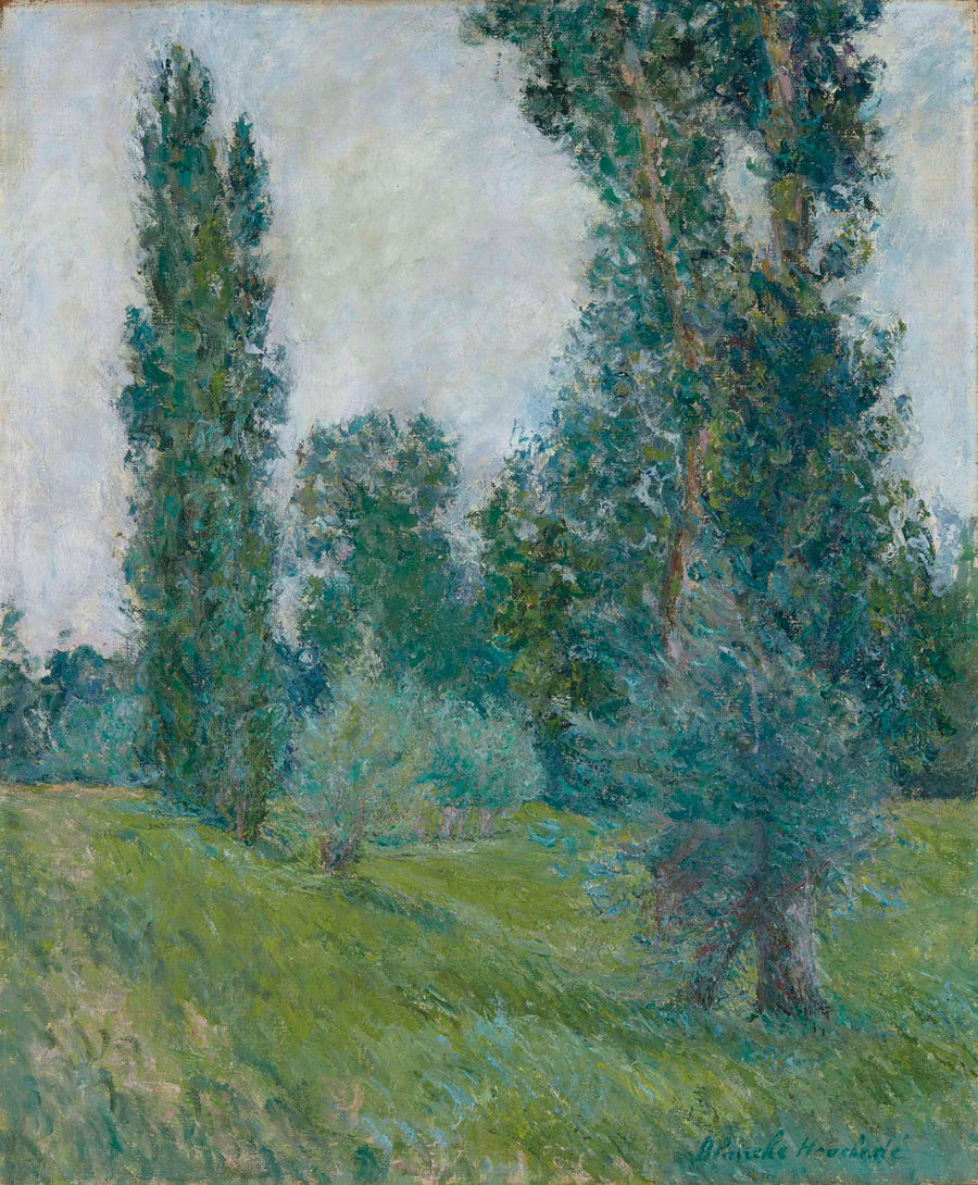 Paysage aux peupliers à Giverny - Blanche Hoschedé Monet image 1 copie peinte à la main à l’huile