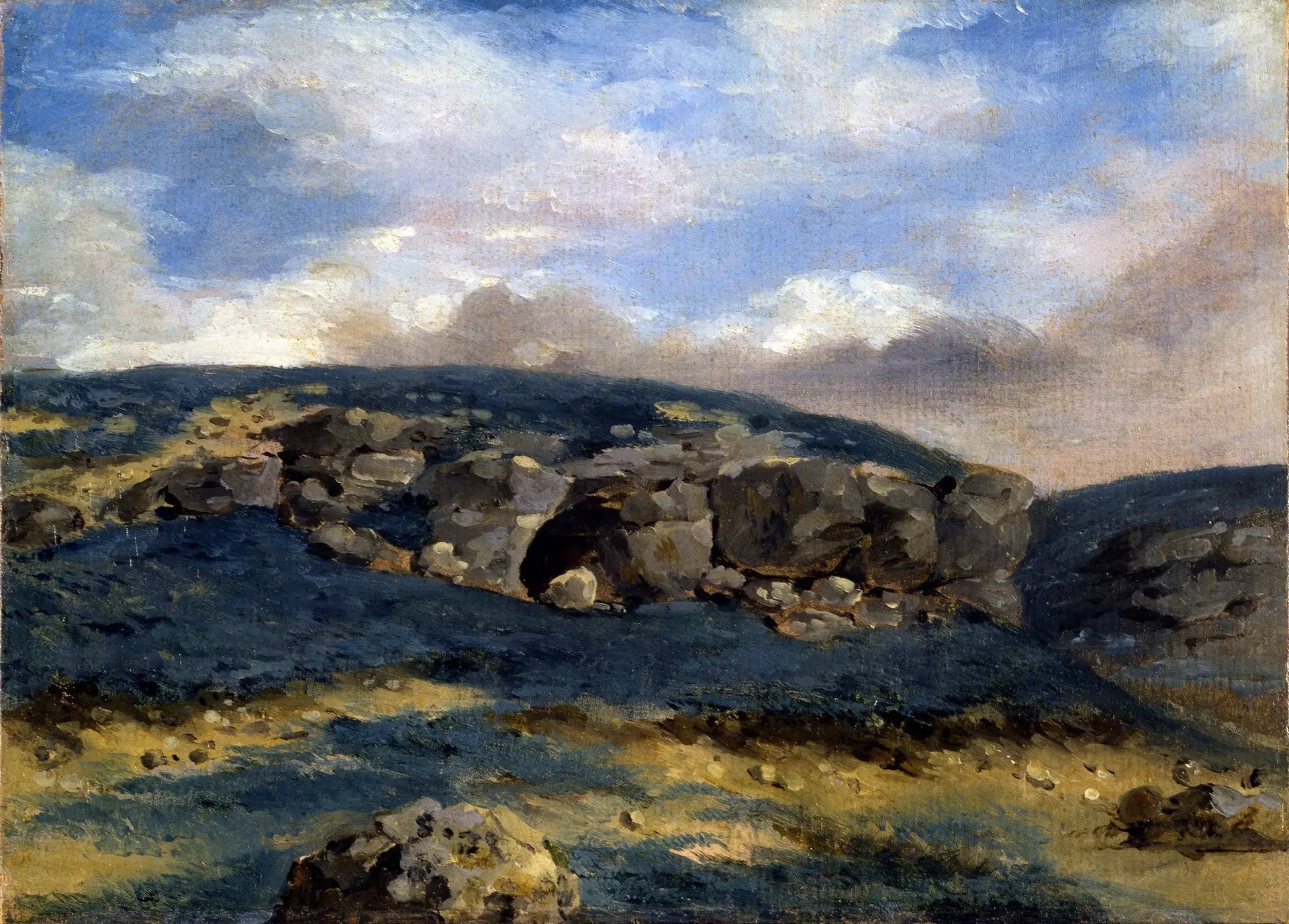 Paysage aux rochers - Eugène Delacroix image 1 reproduction d’œuvre d’art à l’huile