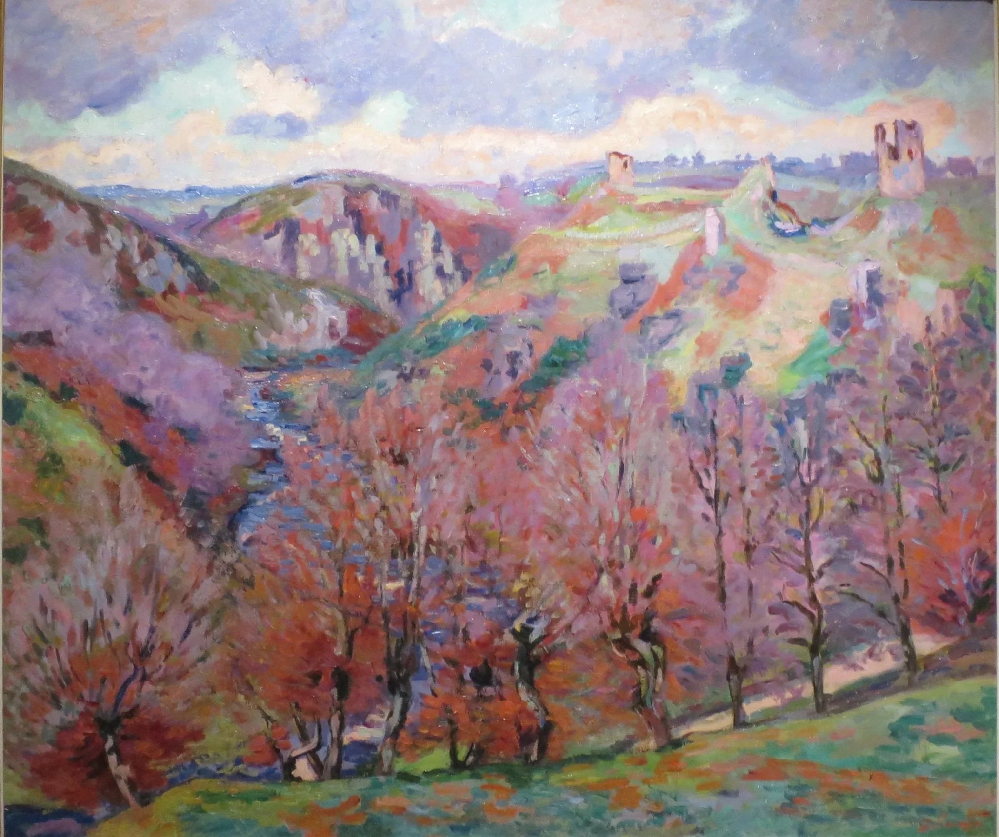Paysage aux ruines - Armand Guillaumin image 1 copie de tableau peinte à la main