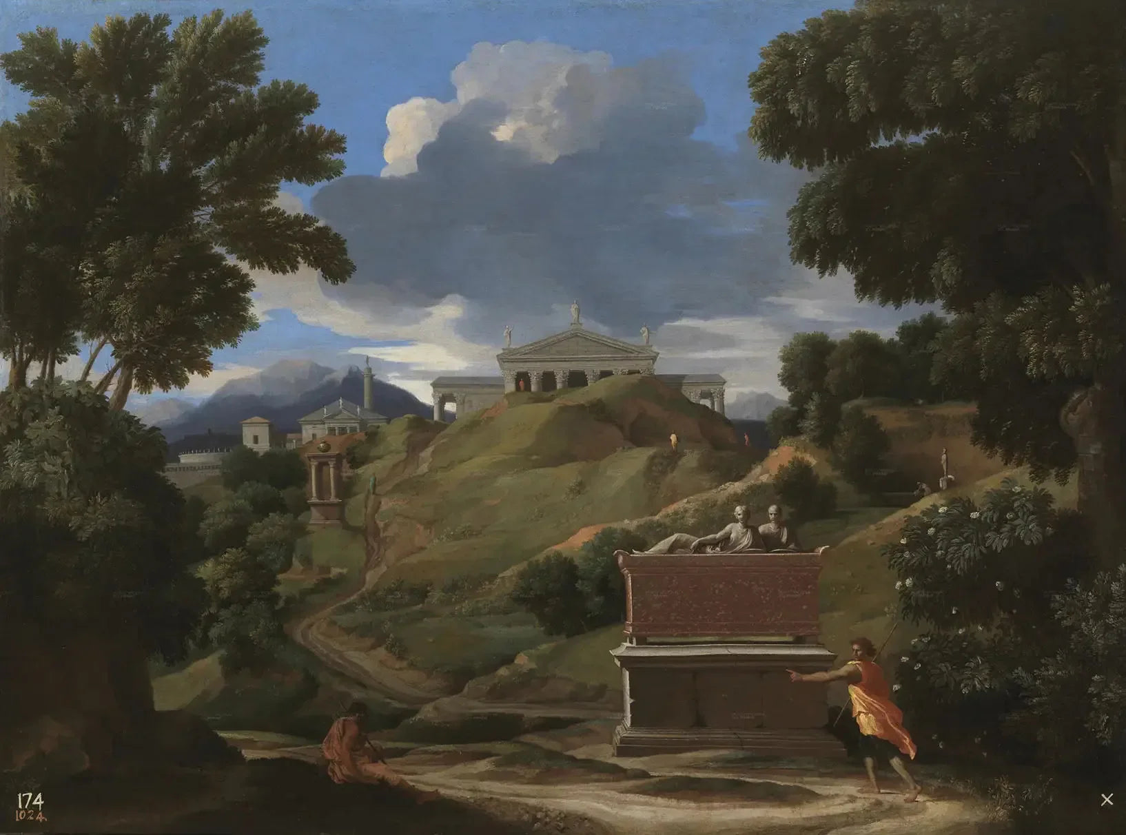 Paysage aux ruines - Nicolas Poussin image 1 tableau peint à l’huile sur toile