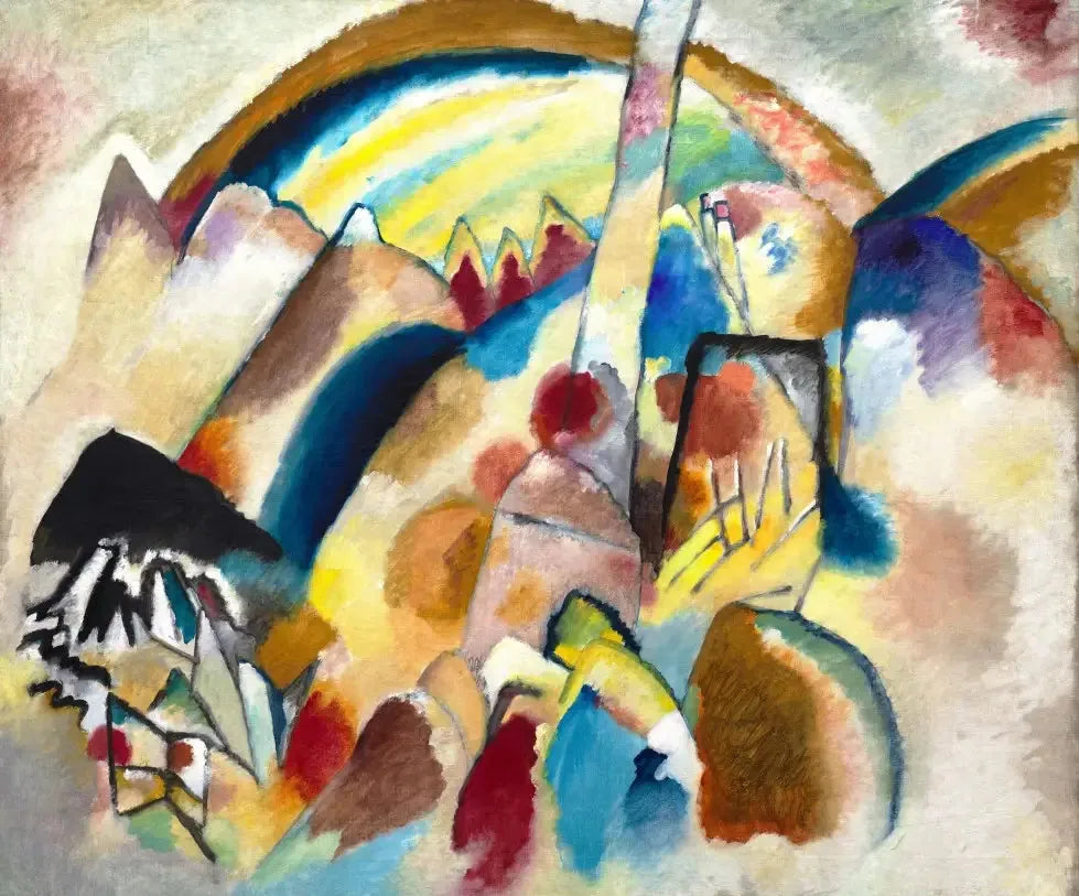 Paysage aux taches rouges, n° 2 - Vassily Kandinsky image 1 copie de tableau peinte à la main