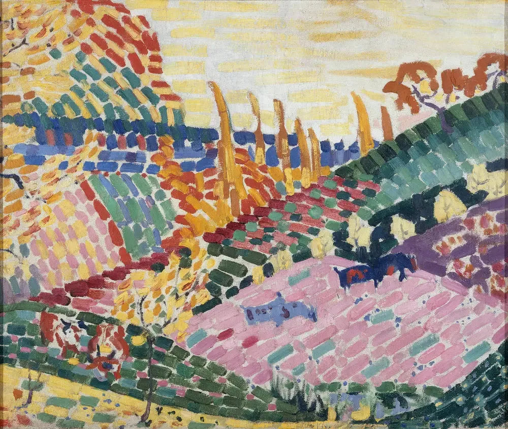 Paysage aux vaches - Robert Delaunay image 1 reproduction artisanale de tableau