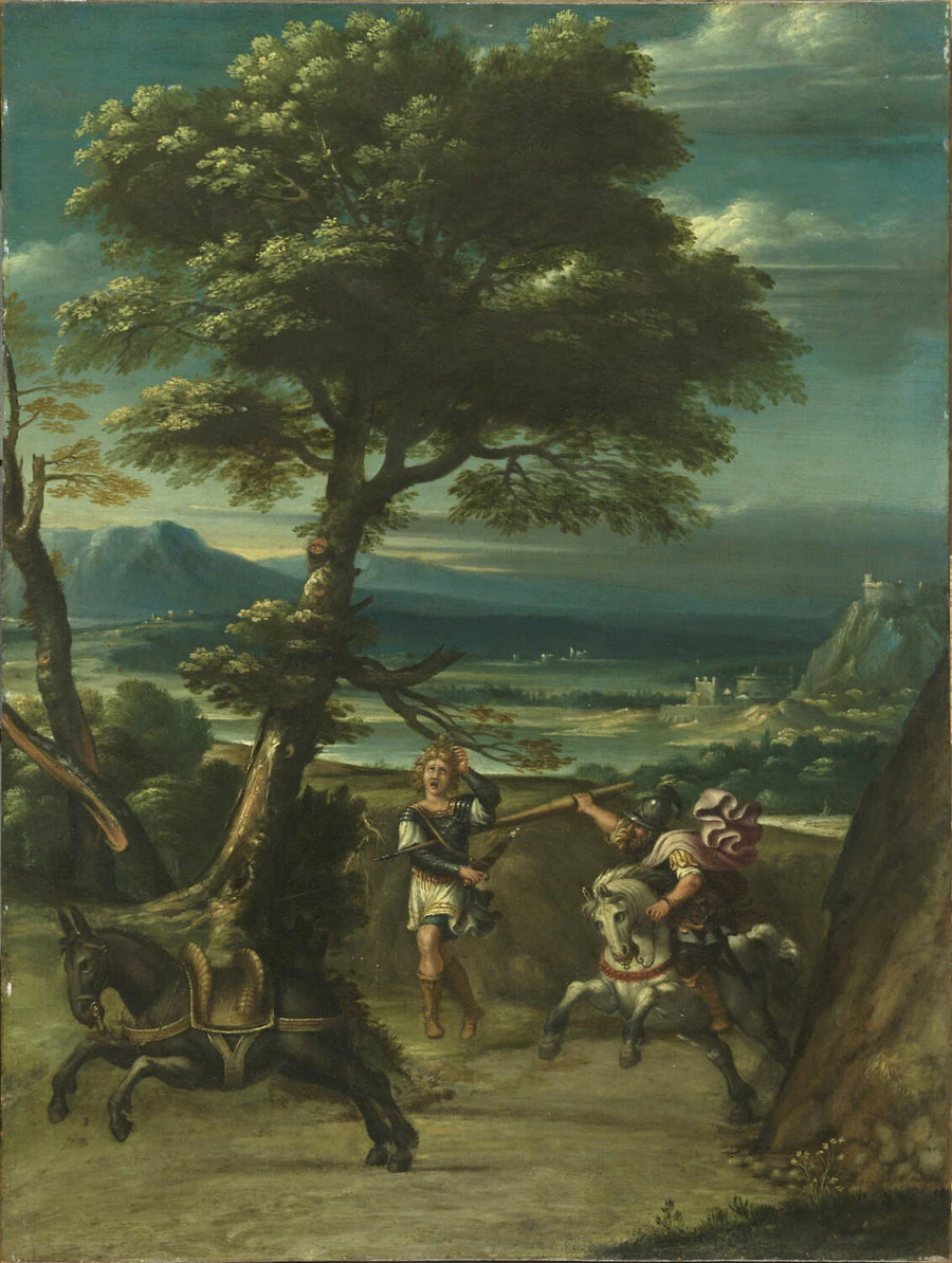 Paysage avec Absalon percé d'une lance par Joab - Giovanni Battista Viola