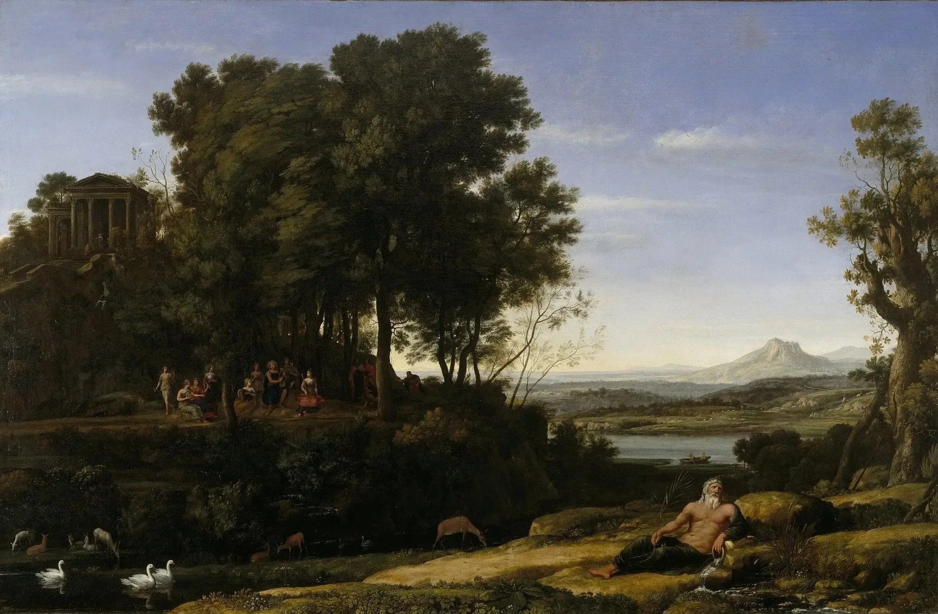 Paysage avec Apollon et les Muses - Claude Lorrain image 1 copie peinte à la main à l’huile