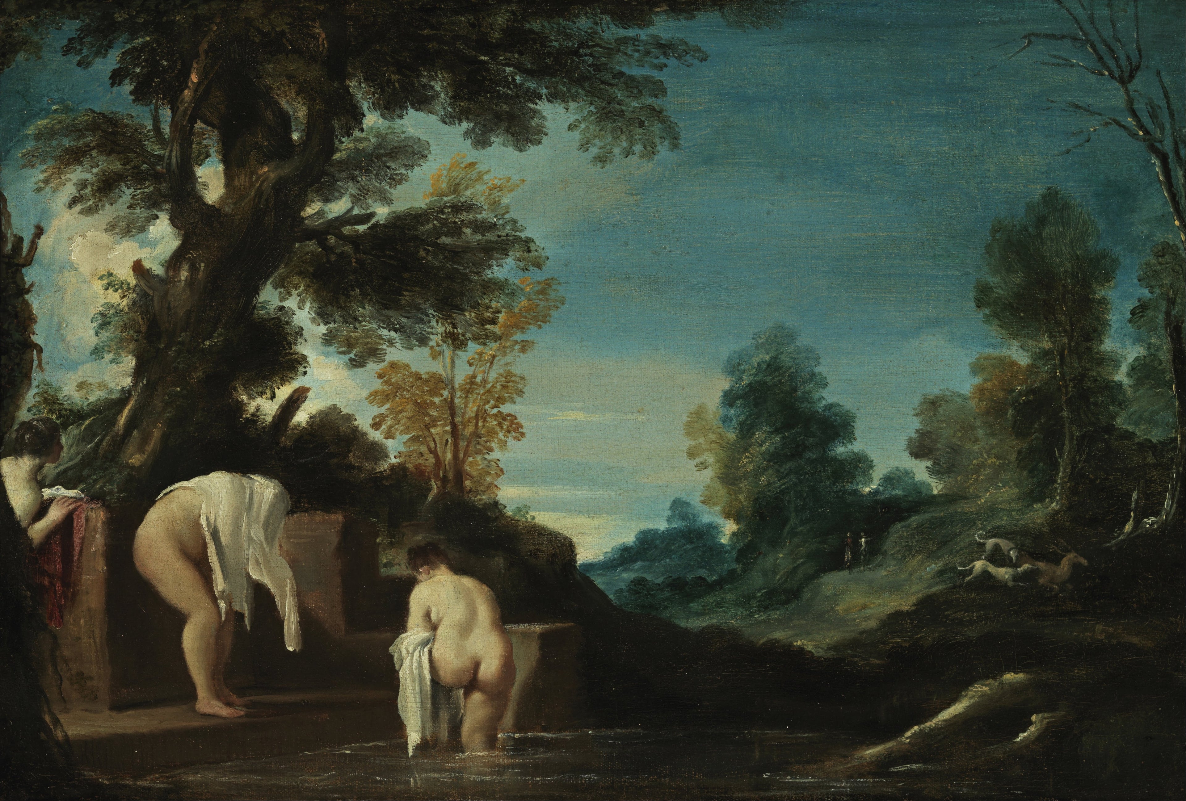 Paysage avec baigneuses - Guercino - Alpha Reproduction