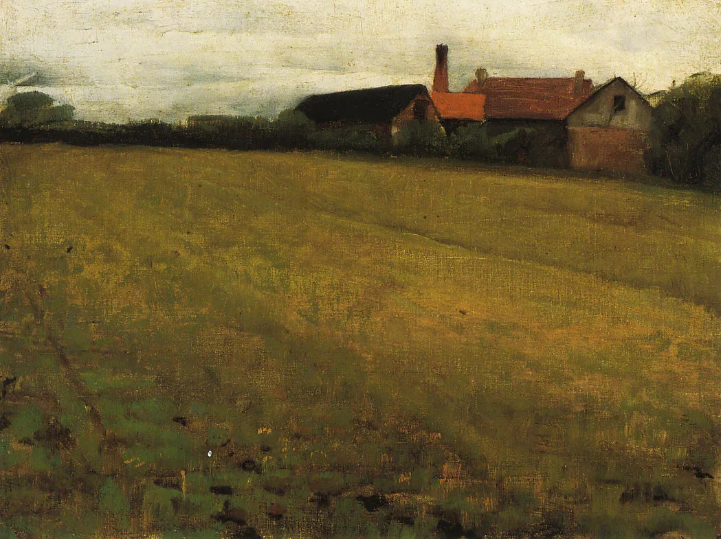 Paysage avec bâtiment agricole, Concarneau, France - Cecilia Beaux image 1 reproduction réalisée par Alpha Reproduction