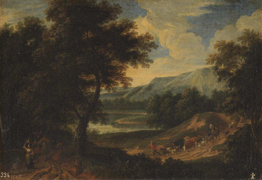 Paysage avec bergers et bétail - Adriaen Frans Boudewyns