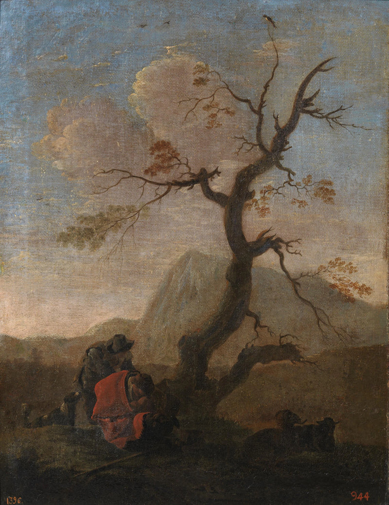 Paysage avec des bergers - Jan Miel