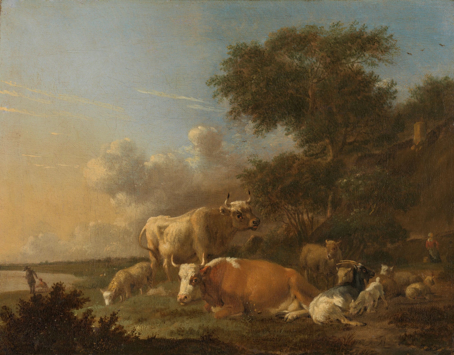 Paysage avec du bétail - Albert Klomp