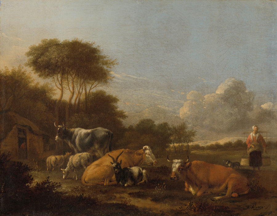 Paysage avec du bétail - Albert Klomp