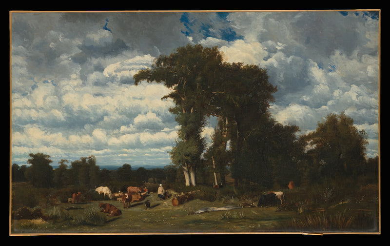 Paysage avec du bétail au Limousin - Jules Dupré