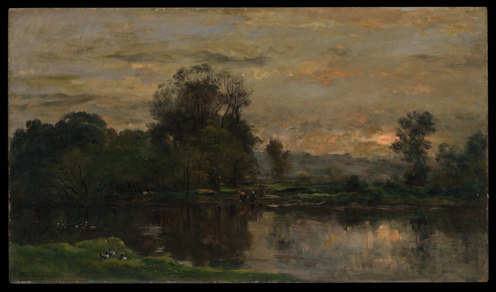 Paysage avec des canards - Charles-François Daubigny