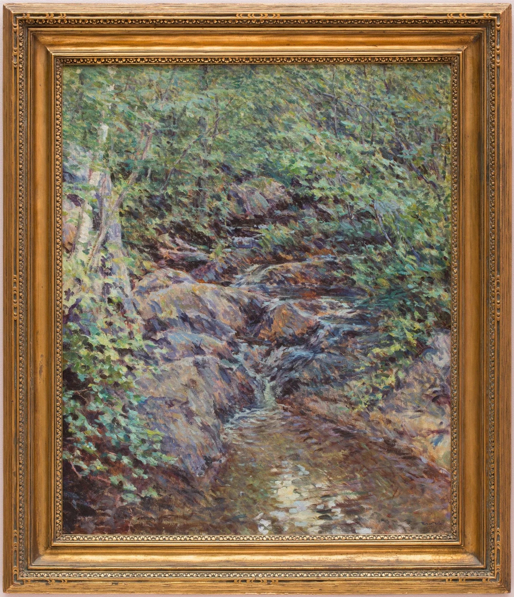 Paysage avec cascade - Robert Lewis Reid image 1 copie de tableau peinte à la main