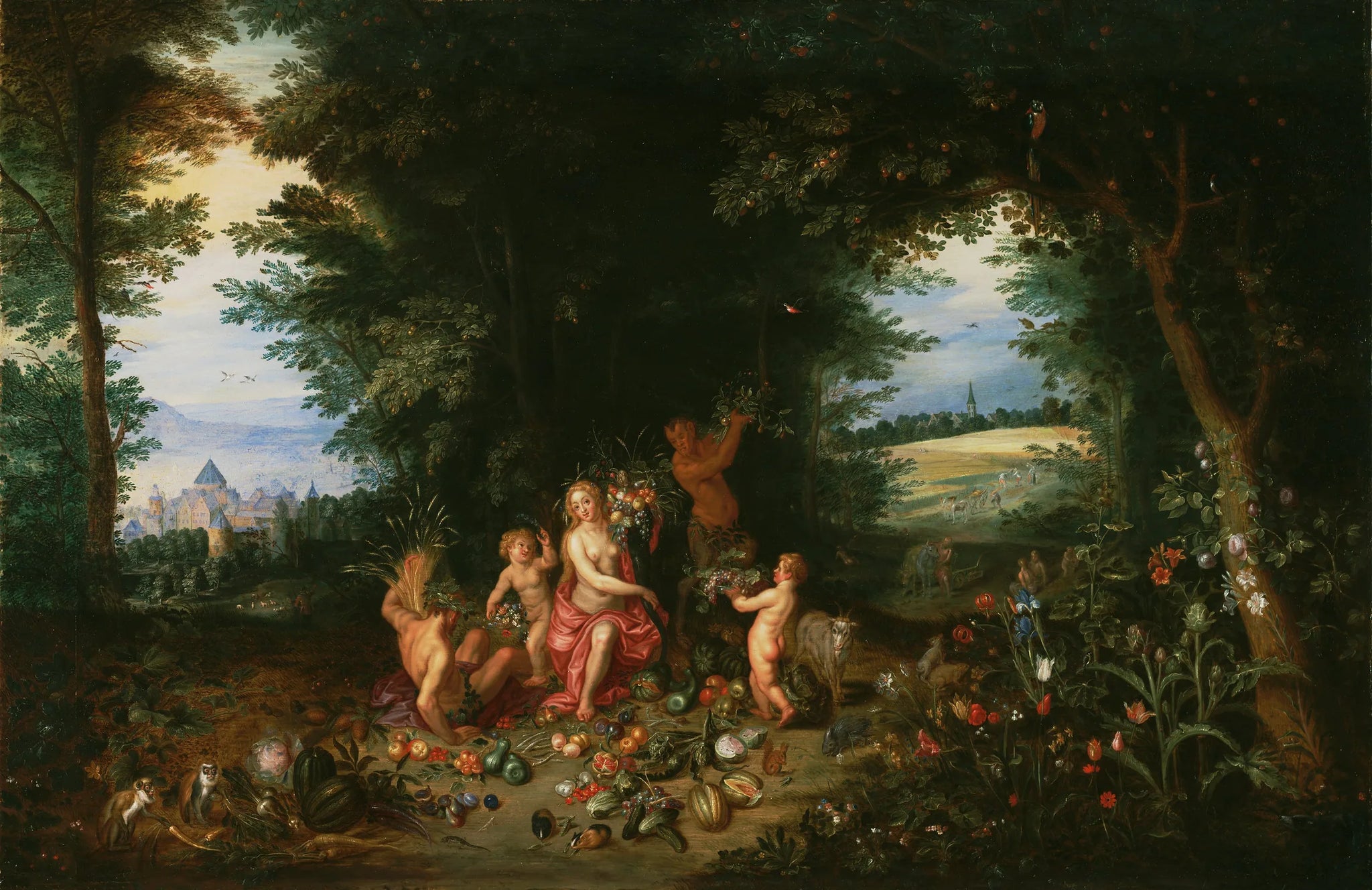 Paysage avec Cérès (Allégorie de la Terre) - Jan Brueghel le Jeune image 1 reproduction artisanale de tableau