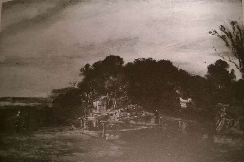 Paysage avec chalets - Rembrandt