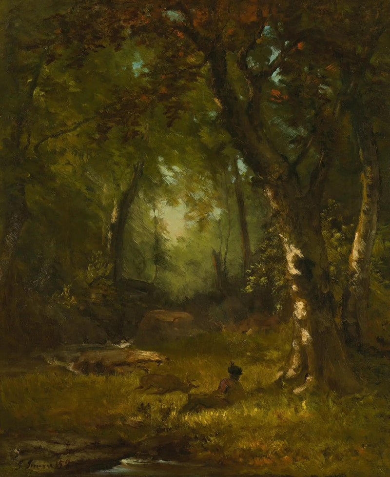 Paysage avec chasseur - George Inness